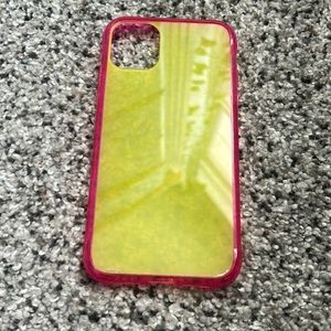 I phone 11 neon pink and yellow phone case